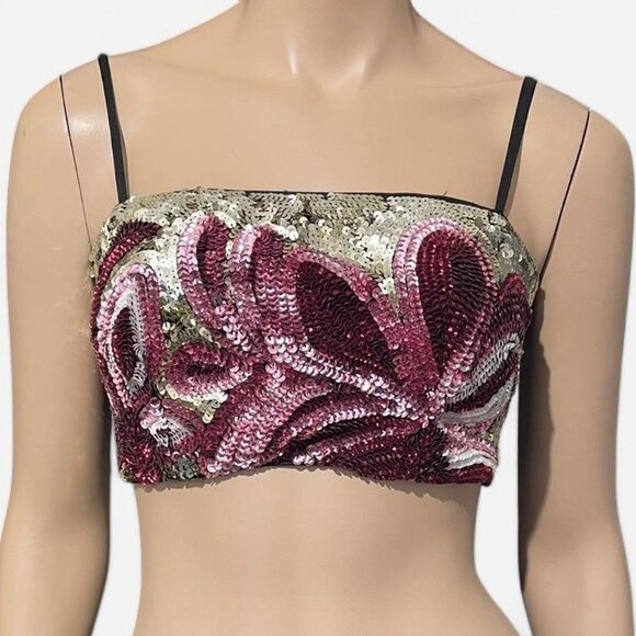 Sequin Crop Top cami - Picture 6 of 8